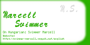 marcell svimmer business card
